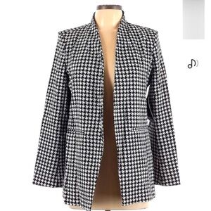 Bagatelle Black and White Houndstooth Blazer
